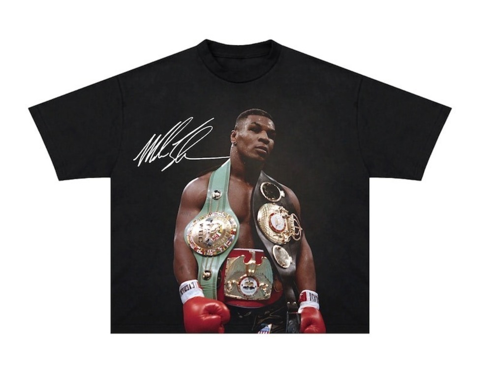Mike Tyson Undisputed World Champion Belts Retro Graphic T-Shirt
